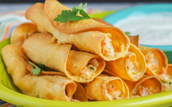 Baked Shrimp Taquitos with Creamy Dipping Sauce - United Dairy Industry ...